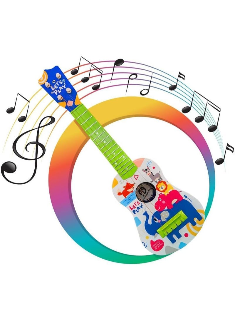 UKR Kids Safari Guitar – Wooden Music Toy for Toddlers 3+ | Green Musical Instrument for Early Childhood Development & Creative Play - Image 3