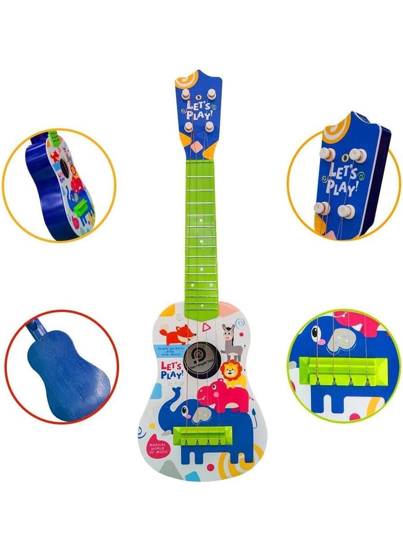 UKR Kids Safari Guitar – Wooden Music Toy for Toddlers 3+ | Green Musical Instrument for Early Childhood Development & Creative Play - Image 2