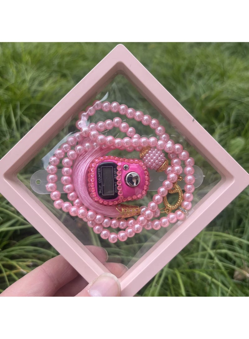 Muslim Tasbihs Set 99 Rosary Glass Worry Beads Allah Muhammad Islamic Prayer Tasbih Digital for Religion Ramadan Gift - Image 1