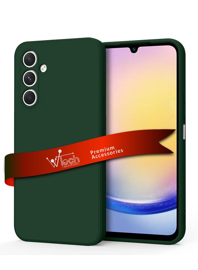 Wtech Soft Liquid Silicone Case Cover For Samsung Galaxy A25 5G 2023 Dark Green - Image 1