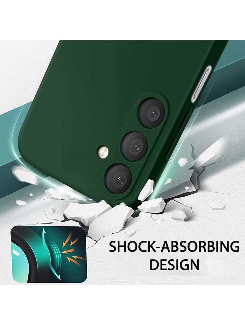 Wtech Soft Liquid Silicone Case Cover For Samsung Galaxy A25 5G 2023 Dark Green - Image 3