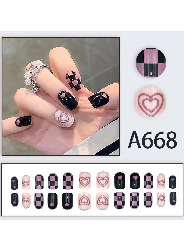 اضغط على أظافر 24 قطعة أظافر صناعية - Image 3