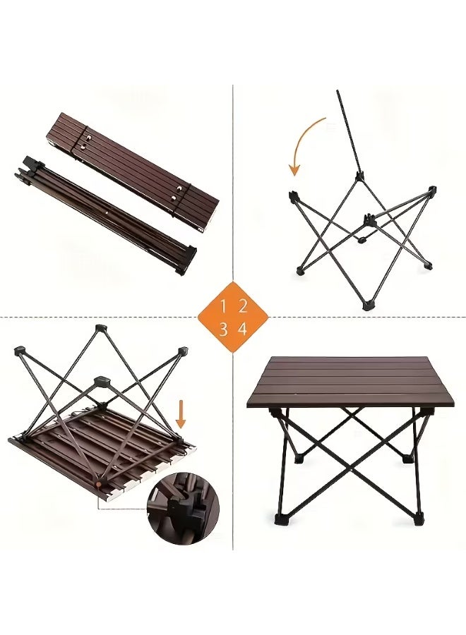 Ridge Portable Folding Camping Side Table, Multifunctional Beach Table, Small Picnic Backpack Table, Suitable for Outdoor Cooking, BBQ, Hiking, Kayaking - Image 5