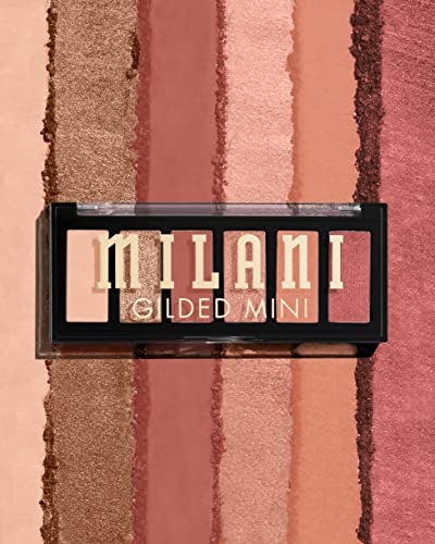 Milani Gilded Mini Eyeshadow Palette with 6 Matte Shimmer Hues Its All Ros - Image 3