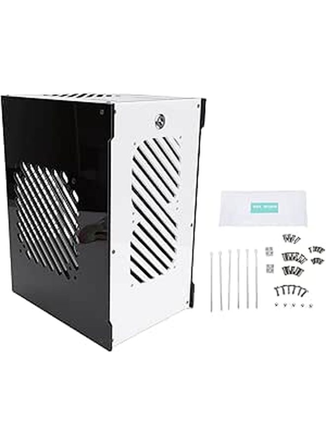 علبة كمبيوتر صغير Fockety ITX ميني بمساحة 360 ملم، لوحة أكريليك شفافة مع تهوية، تدعم مصدر طاقة SFX وSFX، للألعاب المنزلية - Image 1