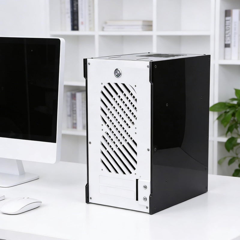 علبة كمبيوتر صغير Fockety ITX ميني بمساحة 360 ملم، لوحة أكريليك شفافة مع تهوية، تدعم مصدر طاقة SFX وSFX، للألعاب المنزلية - Image 5