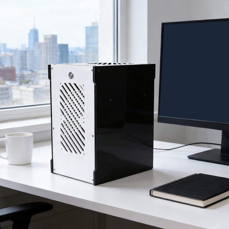 علبة كمبيوتر صغير Fockety ITX ميني بمساحة 360 ملم، لوحة أكريليك شفافة مع تهوية، تدعم مصدر طاقة SFX وSFX، للألعاب المنزلية - Image 4