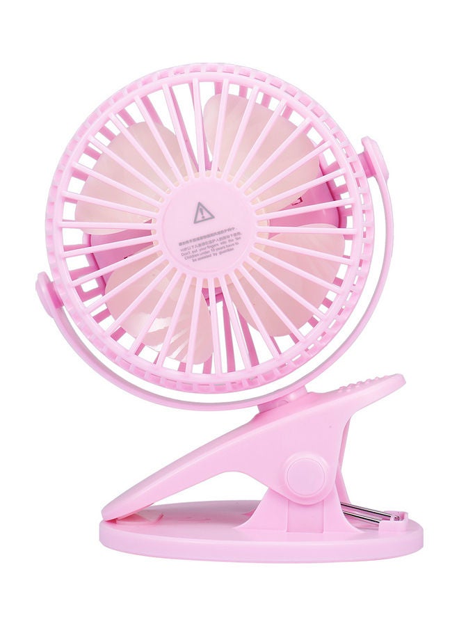 مروحة تبريد بمشبك قابلة للشحن عبر منفذ USB وردي - Image 5