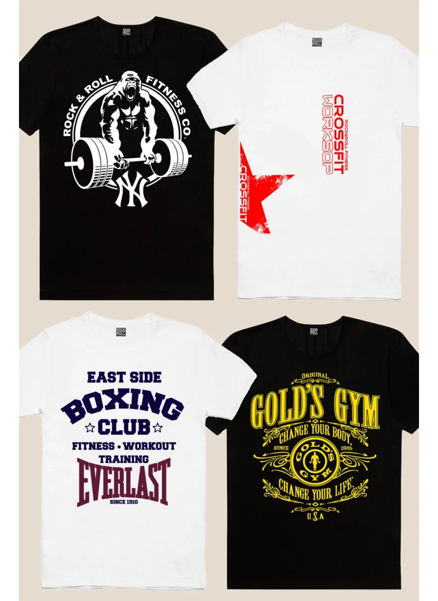 Rock&Roll Rock & Roll Gym Boy 4-Pack Men's T-Shirt Super Eco Pack