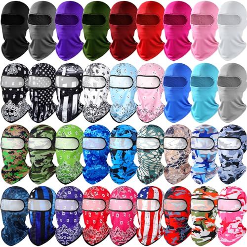 Vicenpal 36 Pcs Balaclava Face Cover Ski Mask Full Face Cover UV Sun Protection Windproof Mask for Sports Outdoor RidingMixedVivid - Image 1