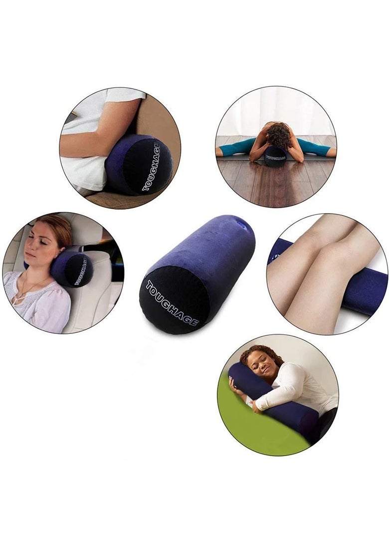 Generic - Leg Positioner Pillow Portable Inflatable Pillow For Travel Camping Sleeping Foot Pillow Elevation Leg Pillows PVC Wedge Pillow Knee Cushion Lumbar Leg Yoga Pillow Travel Positions Support Air Cushion with Plastic Hand Pump - Image 1