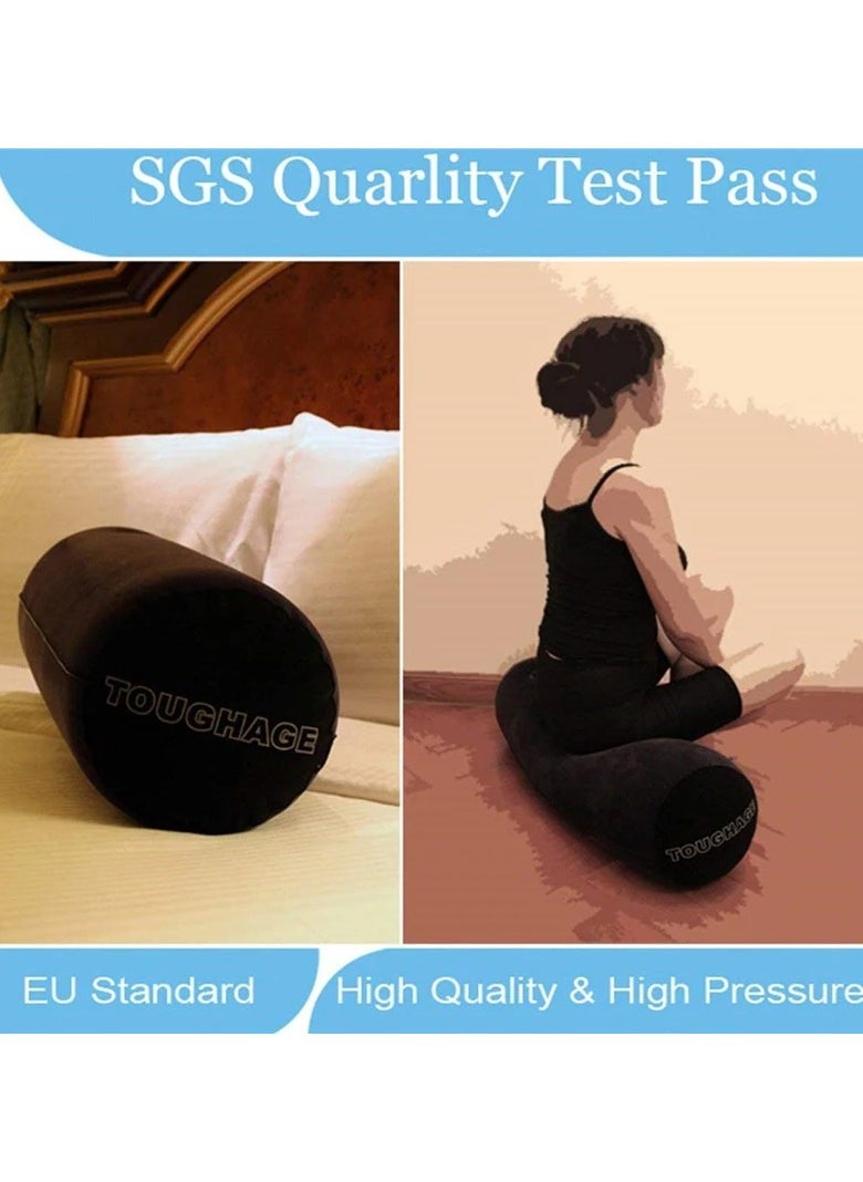 Generic - Leg Positioner Pillow Portable Inflatable Pillow For Travel Camping Sleeping Foot Pillow Elevation Leg Pillows PVC Wedge Pillow Knee Cushion Lumbar Leg Yoga Pillow Travel Positions Support Air Cushion with Plastic Hand Pump - Image 1