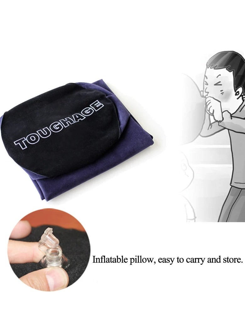Generic - Leg Positioner Pillow Portable Inflatable Pillow For Travel Camping Sleeping Foot Pillow Elevation Leg Pillows PVC Wedge Pillow Knee Cushion Lumbar Leg Yoga Pillow Travel Positions Support Air Cushion with Plastic Hand Pump - Image 1