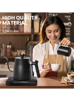 Necomi Coffee Kettle, Tea Kettle 1L 1000W Power Button Temperature Adjustment, 304 Stainless Steel Coffee and Tea Pot  - Image 5