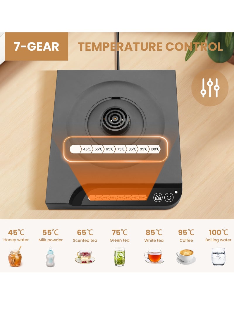 Necomi Coffee Kettle, Tea Kettle 1L 1000W Power Button Temperature Adjustment, 304 Stainless Steel Coffee and Tea Pot  - Image 3