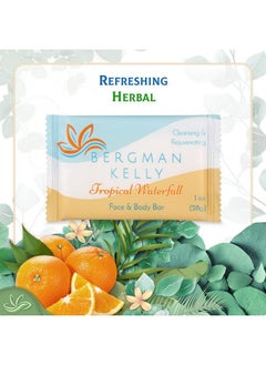 BERGMAN KELLY Hotel Soap Bars (Tropical Waterfall 1 Oz 100 Pk) Travel Size Luxury Bulk Amenities Bar Soap Mini Individually Wrapped Rectangular Soap Small Toiletries For Airbnb Motel Guest Bath  - Image 5