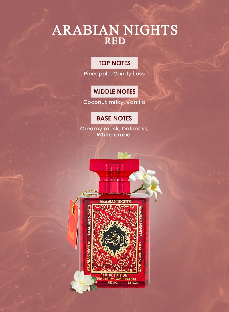 عطور مهابوب ليالي عربية احمر من عطور محبوب 100 مل