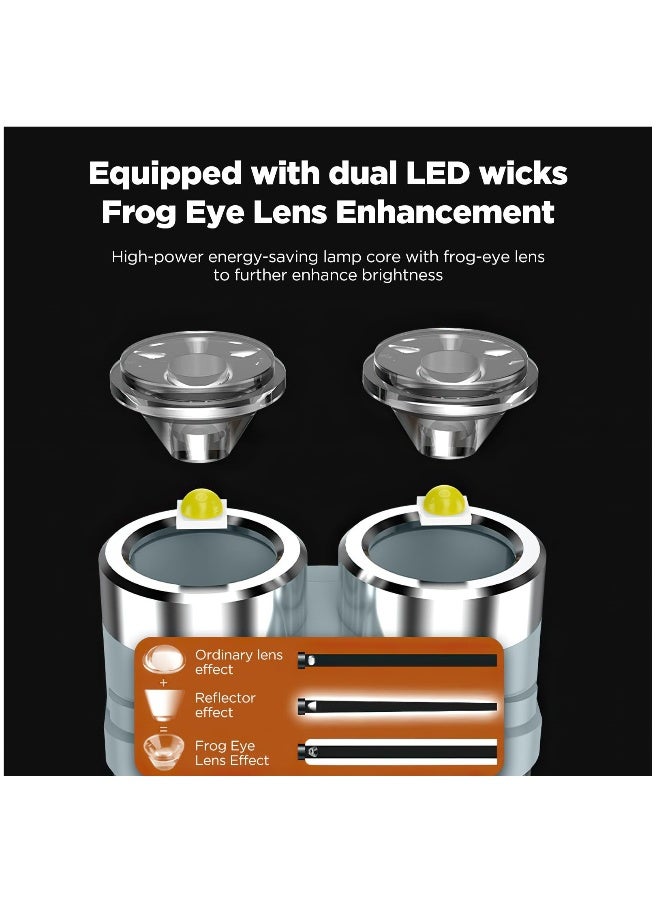 فلاش ضوء LED صغير سوبر برايت، مصباح يدوي ميني قابل لإعادة الشحن، مصابيح مفاتيح بسطوع 500 لومن مع 7 أوضاع إضاءة، مصابيح مضادة للماء لانقطاع الطائرة، الطوارئ، رياضة المشي، وتمشيه الكلاب (رمادي) - Image 5