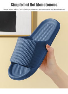 VUCATIN Cloud Slides Pillow Slippers for Women and Men EVA Non-slip House Slippers women sandals Mens Slides Shower Slippers for Home Indoor Outdoor (Blue)  - Image 3