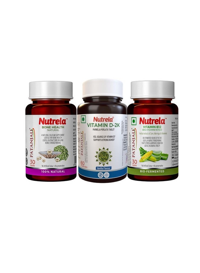 Nutrela Combo Bone health Vitamin B12 & Vitamin D2k Capsule - Image 1