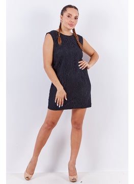 French Connection Women Textured Lace Shift Casual Dress, Black  - Image 1