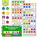 SpriteGru Magnetic TenFrame Set 6 Frames 66 Colorful StarShaped Counters Ten Frame Math Games Manipulative Counting Toys for Kindergarten Preschool 6 Colors 2 Markers Fridge Handheld - Image 2