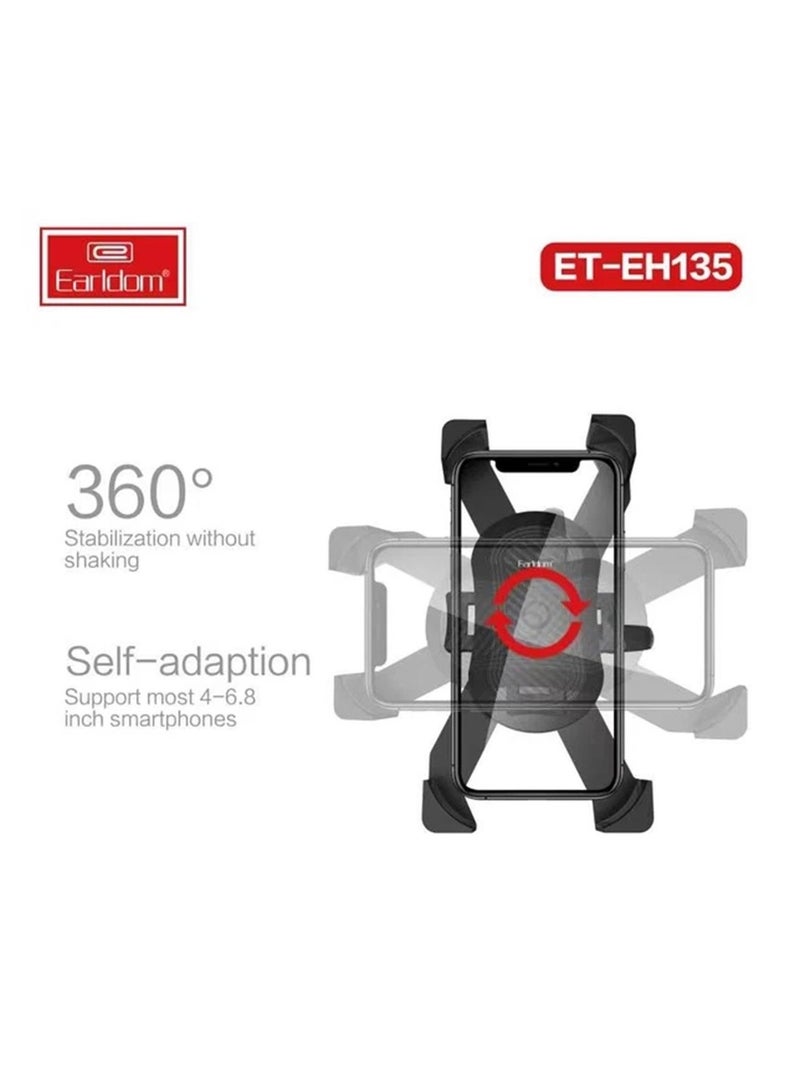 Earldom EH135 Universal Bike & Motorcycle Phone Holder – 360° Adjustable Mount - Image 3