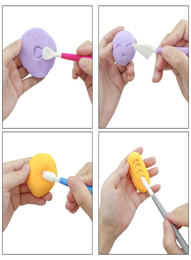 yuntop 8 Pieces Plastic Clay Modeling Tools Set Ceramic Tool Kit for Sculpting Plastic Polymer Clay Shaping Tool for Kids Double-Head Suitable for DIY Crafts Cake Carving Decorating (Assorted Colors) - Image 5