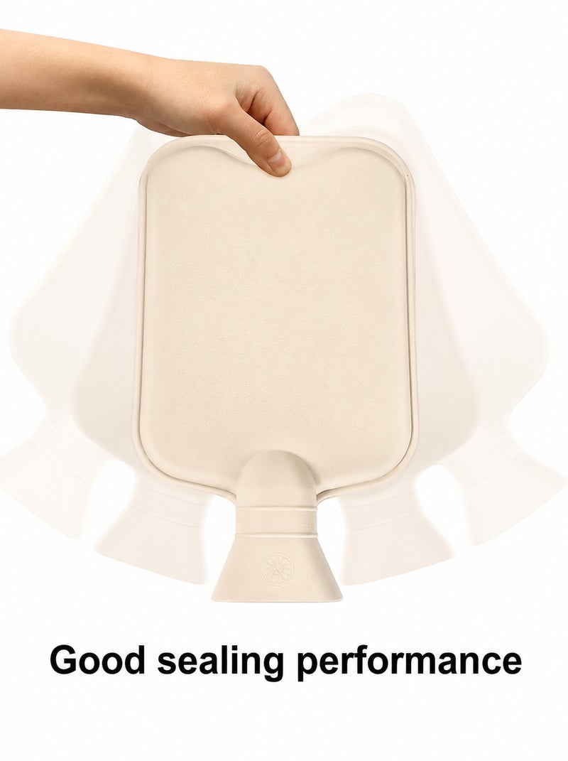 O2. Green Hot Water Bag 2000ml with Soft Textured Plush Cover, Hot Water Bottle, Reusable Warm Water Bag & Warm Compress for Pain Relief, Heat Therapy, Body Warming, Bed Warmer, Sofa, Home Comfort and Winter Use - Image 3