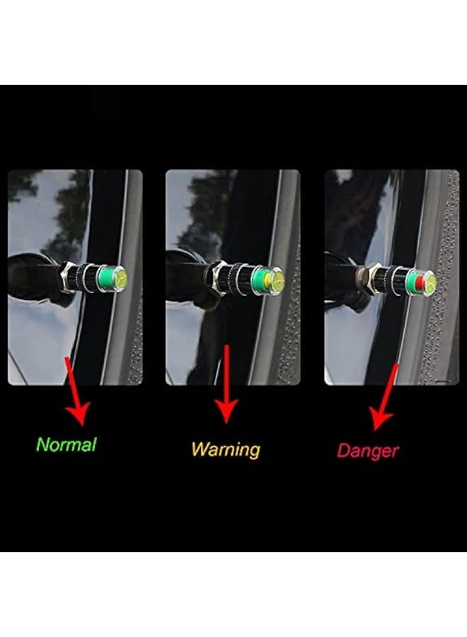 Generic 12pcs Car tire Pressure Monitor Valve stem Cap Sensor Indicator, 2.4Bar 36PSI Pressure Monitor Tire Valve Stem Caps with 3-Color Eye Alert for Cars, Motorcycles, Bicycles  - Image 4