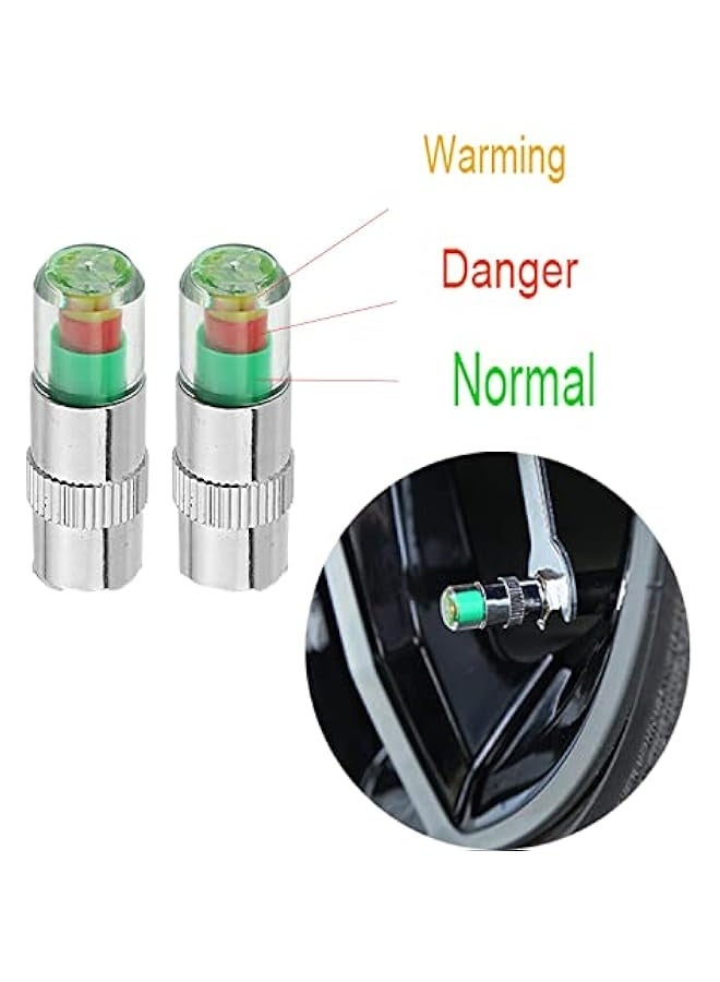 Generic 12pcs Car tire Pressure Monitor Valve stem Cap Sensor Indicator, 2.4Bar 36PSI Pressure Monitor Tire Valve Stem Caps with 3-Color Eye Alert for Cars, Motorcycles, Bicycles  - Image 2