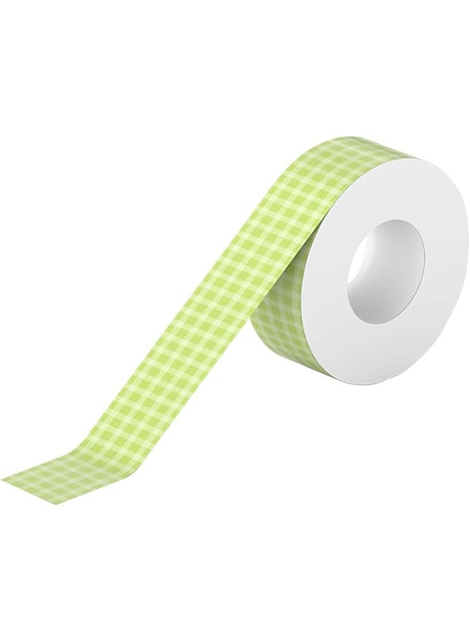 PeriPage L1 Color Tape, Fresh Green Grid 1 Roll Adhesive Label Paper Sticky Tape Thermal Printing Paper Name Price Barcode Sticker Home Office Organization Waterproof Oil-proof Tear-Resistant - Image 1