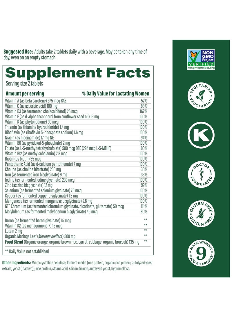MegaFood MegaFood - POSTNATAL MULTI BABY AND ME 2, DOCTOR FORMULATED EXCELLENT SOURCE OF CHLOLINE MULTIVITAMIN FOR NUTRIENT RECOVERY SUPPORT. DIETARY SUPPLEMENT/ 120 TABLETS / 60 SERVINGS  - Image 4
