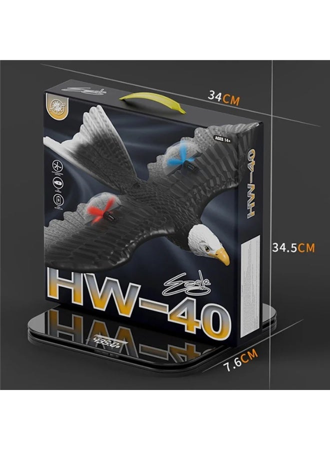 منتقي HW-40 Remote Control Eagle Plane – Realistic RTF Flying Bird RC Airplane for Kids & Adults, Easy to Fly Eagle Glider Toy with 2.4GHz Remote, Outdoor Flight Simulation Bird Drone - Image 4