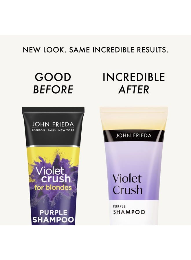 John Frieda شامبو بنفسجي كراش للشعر الأشقر، تونر أشقر يحيّد درجات الأصفر النحاسي للشعر المبيض، البلاتيني، والطبيعي الأشقر، 8.3 أونصة - Image 2