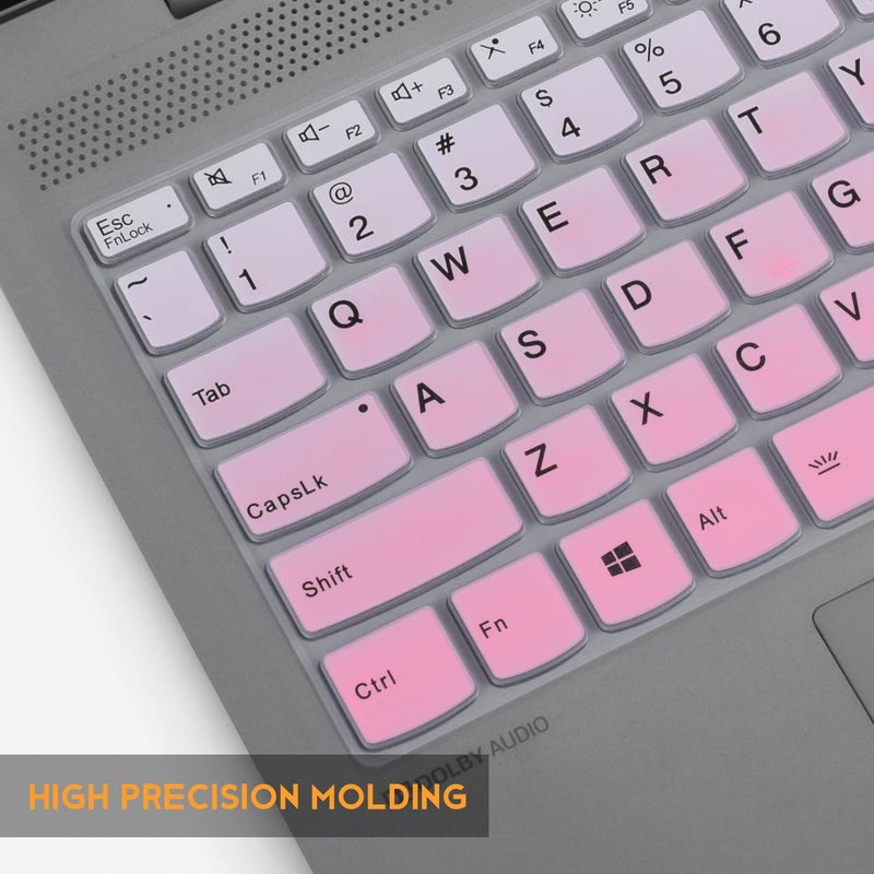 CaseBuy غطاء لوحة مفاتيح لجهاز Lenovo Ideapad 1 1i 15.6"، Yoga 7i 15.6 16، V15 G4 (2024)، G3، G2، Ideapad Flex 5 5i 15.6، 16، ideaPad 3 3i 5 5i 15.6 2025-2023، ThinkBook 15 G2 G3 15p - وردي أومبري - Image 5