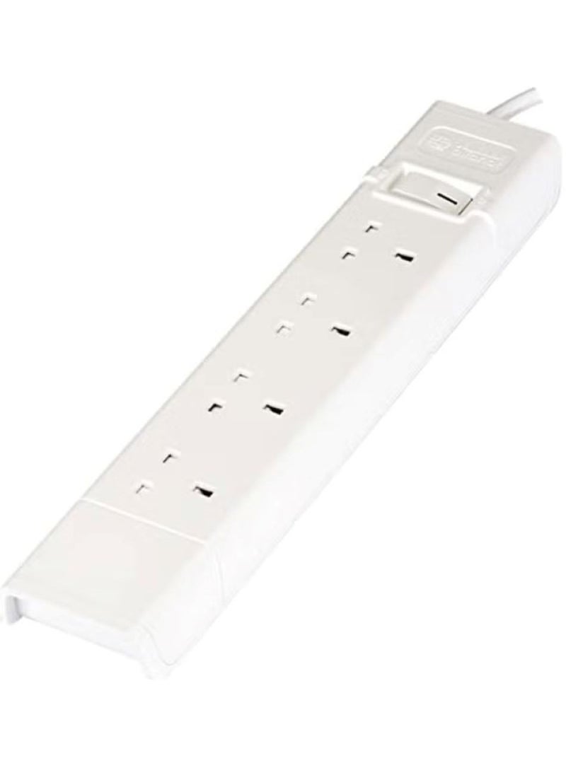 alfanar - 4 Sockets 5meter Cord Extension 13A White - Image 1