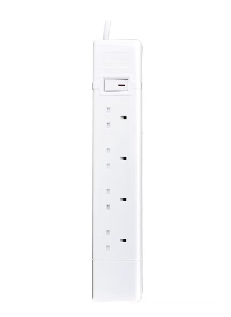 alfanar - 4 Sockets 5meter Cord Extension 13A White - Image 1