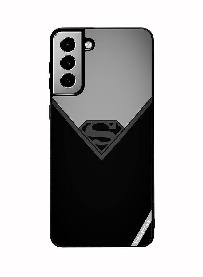 VR CREATIVE Protective Case Cover For Samsung Galaxy S21 FE 5G Simple Superman Design Multicolour - Image 1