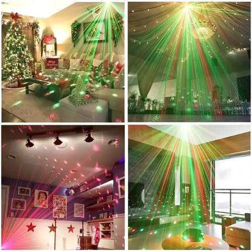ATULUX Mini RGB Laser Party Light Projector | 6 Dynamic Lighting Patterns | Sound-Activated DJ & Stage Light for Home, Weddings, Birthdays & Clubs (6 DOTT Design- (Black)) - Image 5