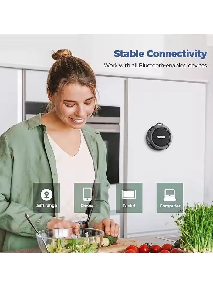 C6 Wireless Bluetooth Speaker, Outdoor Waterproof Portable Speaker Handheld - with Microphone USB, Bluetooth Speaker, Outdoor Sports Suction Cup Mini Speaker, Mobile Phone Car Subwoofer Speaker, IP6 - Image 5