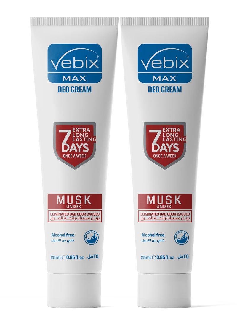 Vebix Vebix Max Deo Cream - Musk - 2 pcs  - Image 1