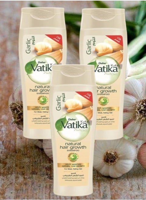 3 Pieces Vatika Shampoo Garlic 400ML