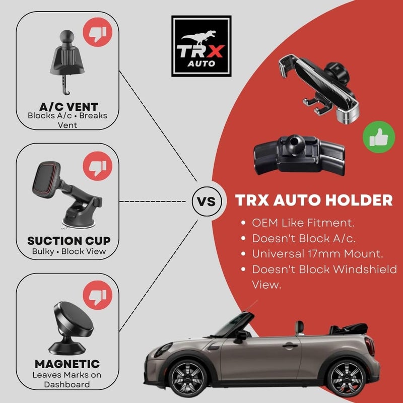 TRX AUTO Phone Holder Mount With Gravity Phone Holder For Mini Cooper 2022 To 2024 | Mini Cooper Accessories | Minicooper Mobile Phone Holder - Image 3