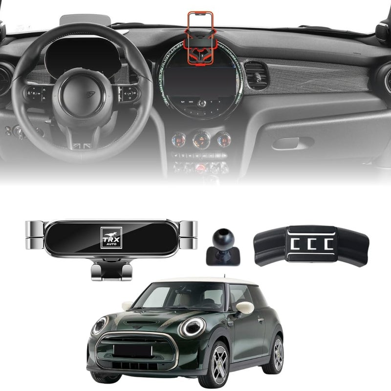 TRX AUTO Phone Holder Mount With Gravity Phone Holder For Mini Cooper 2022 To 2024 | Mini Cooper Accessories | Minicooper Mobile Phone Holder - Image 1