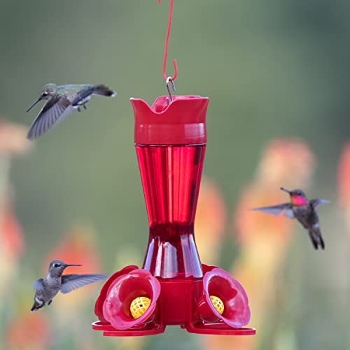 Perky-Pet Red Hummingbird Feeder - Pinch Waist Design for Easy Feeding - Humming bird Feeder for Outdoors - 403CP - 8 oz Capacity - Image 2