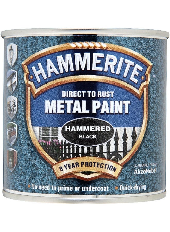 Hammerite دهان معدني مباشر للصدأ - تشطيب أسود مطروق 250 مل - Image 4