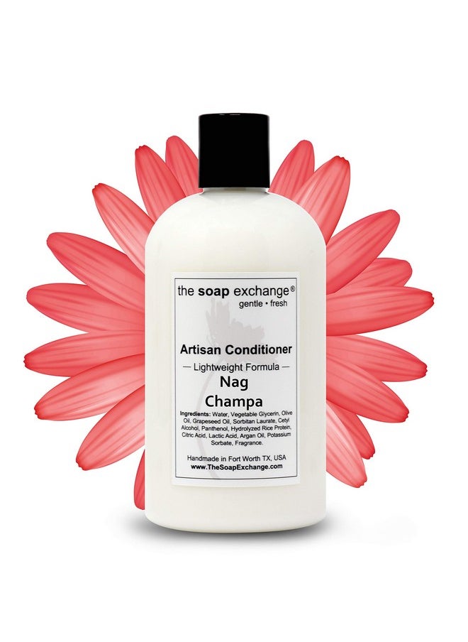 The Soap Exchange - He Soap Exchange Hair Conditioner Nag Champa Scent Hand Crafted 12 Fl Oz / 354 Ml Natural Artisan Hair Care Sulfate & Paraben Free Nourish Moisturize & Protect. Made In The Usa. - Image 1