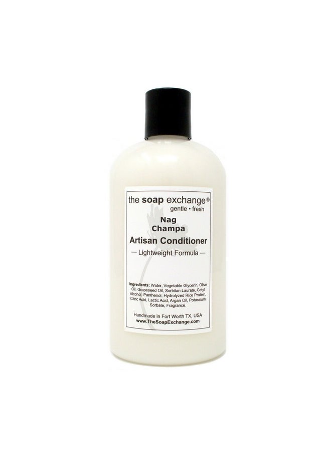 The Soap Exchange - He Soap Exchange Hair Conditioner Nag Champa Scent Hand Crafted 12 Fl Oz / 354 Ml Natural Artisan Hair Care Sulfate & Paraben Free Nourish Moisturize & Protect. Made In The Usa. - Image 1