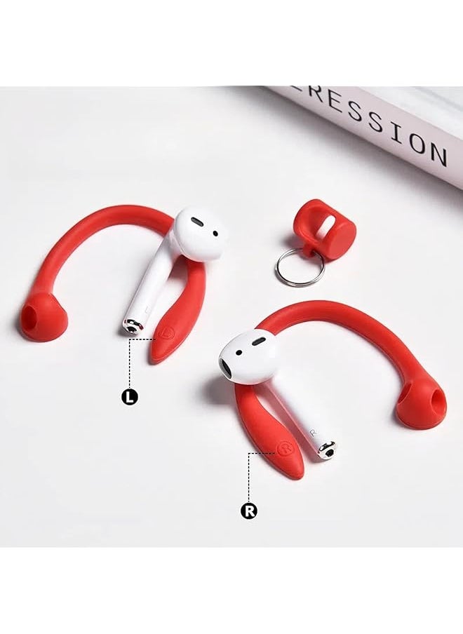 Anti Lost Ear Hooks For Airpods Anti Slip Comfortable Fit Ear Hooks Unique Left & Right Design For Airpods Pro 2 & 1 For Airpods 3 & 2 & 1 Earbuds Accessories 4 Pairs 4 Colors